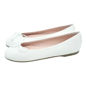 38189 - White Soft Leather Flats for Teen/Women by Pretty Ballerinas