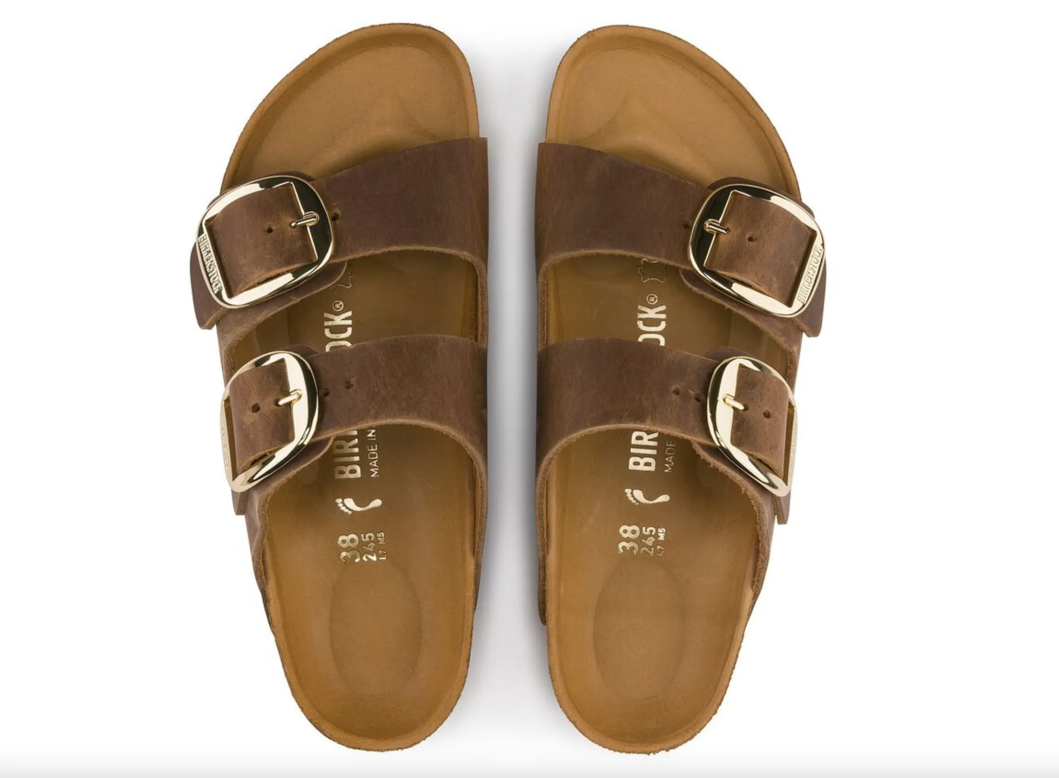 Arizona Big Buckle Oiled Leather Sandals