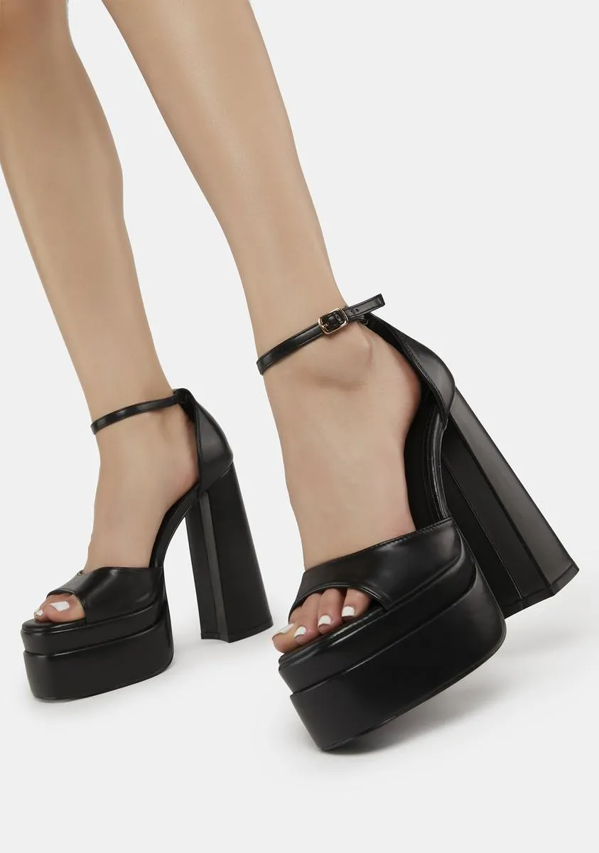 Black Robin Platform Heels