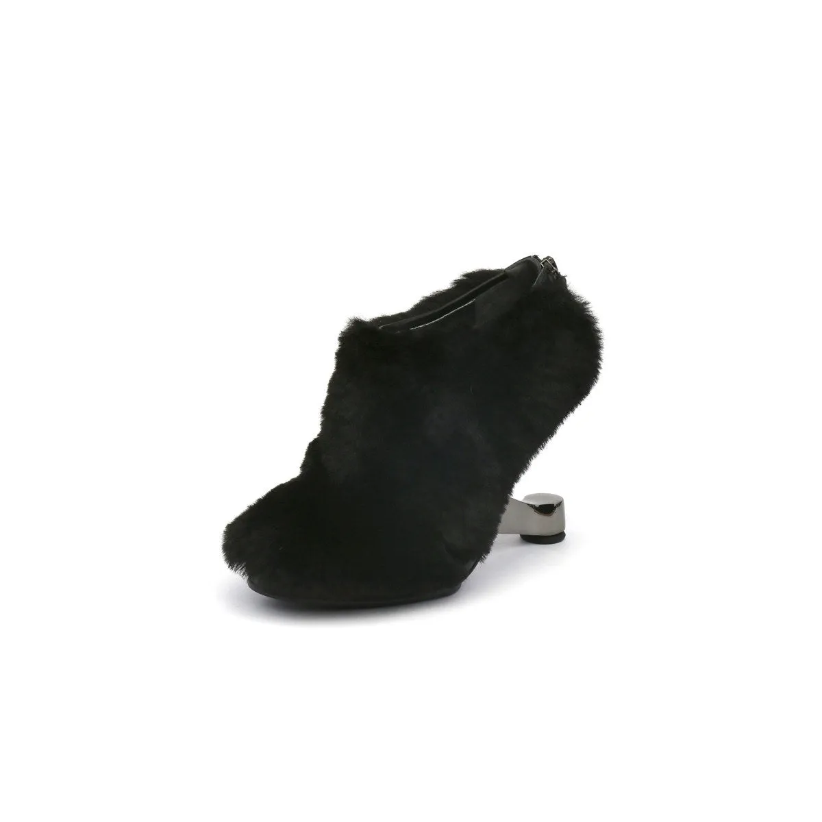 Black Suede Fur Boots