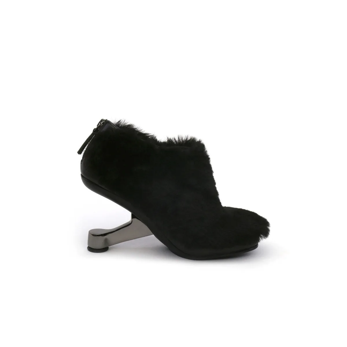 Black Suede Fur Boots