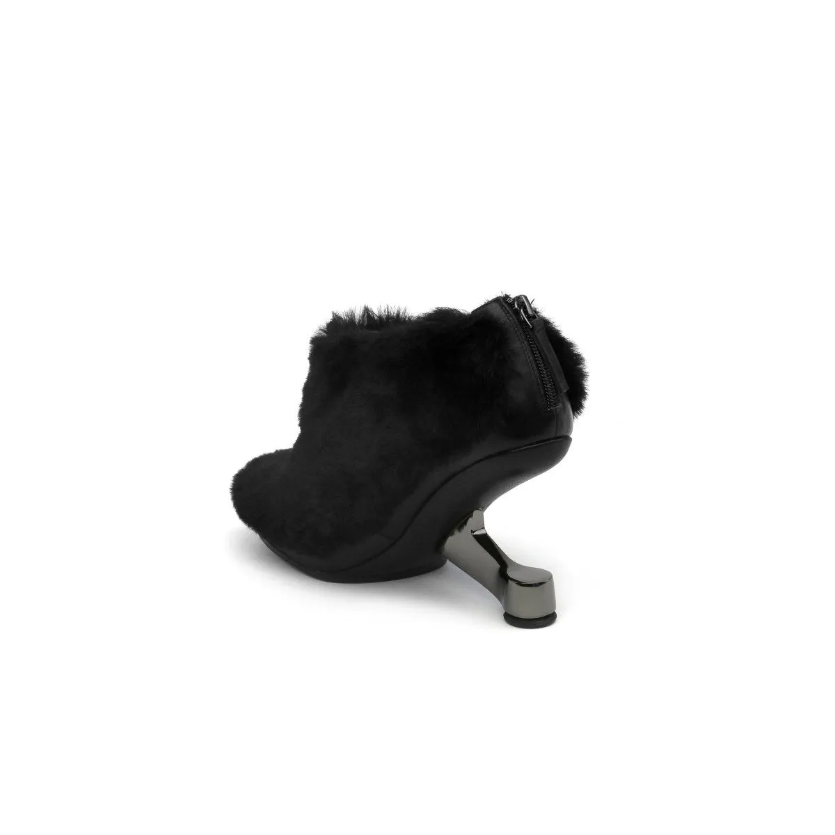 Black Suede Fur Boots