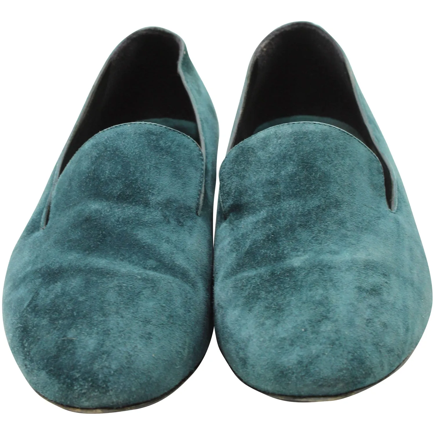 Burberry Loafers in Teal Suede