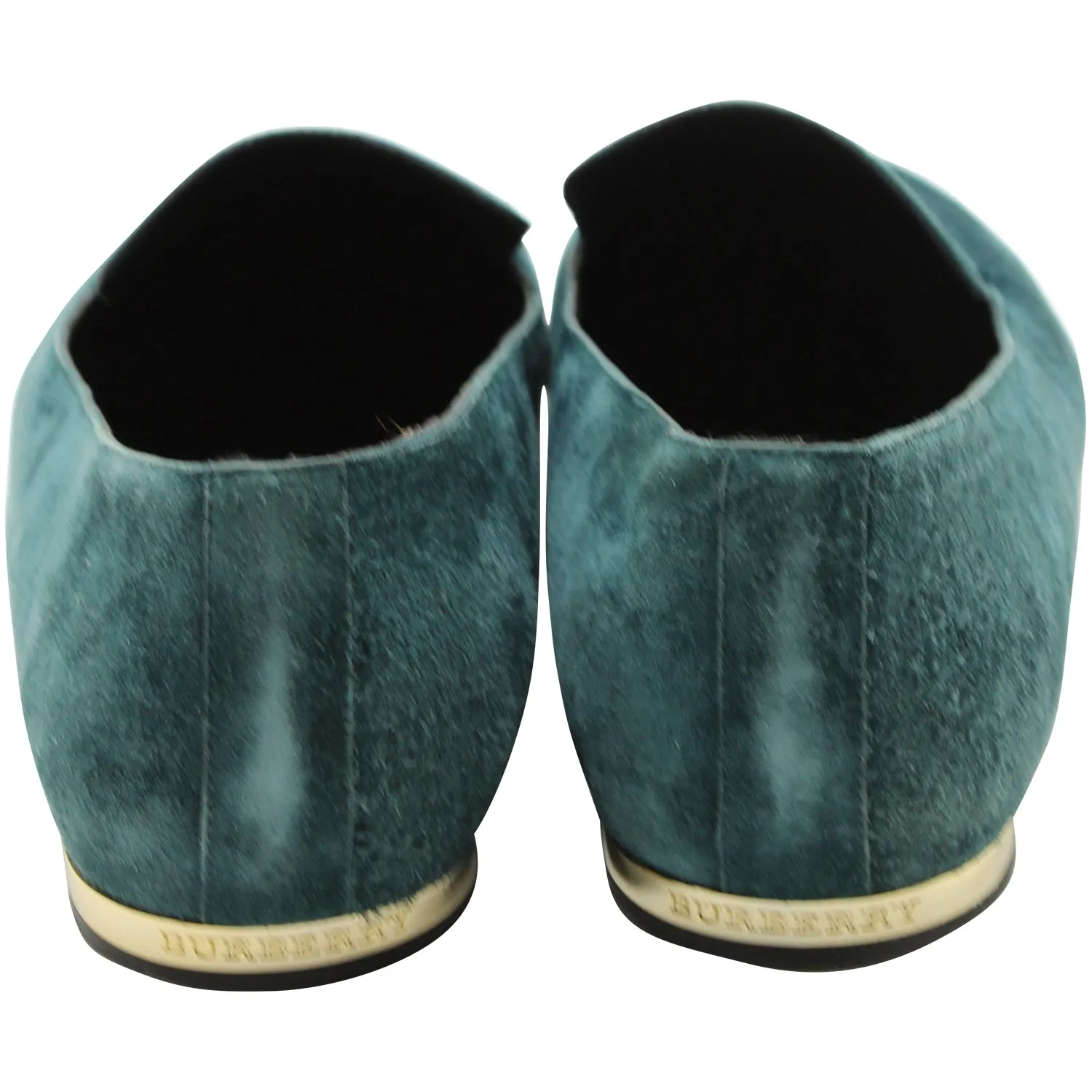 Burberry Loafers in Teal Suede