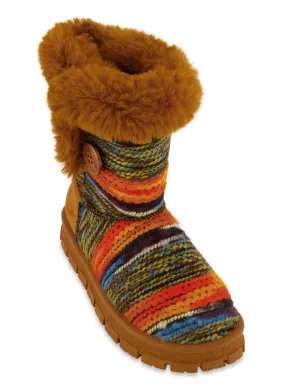 Crochet Faux Fur Lined Boots