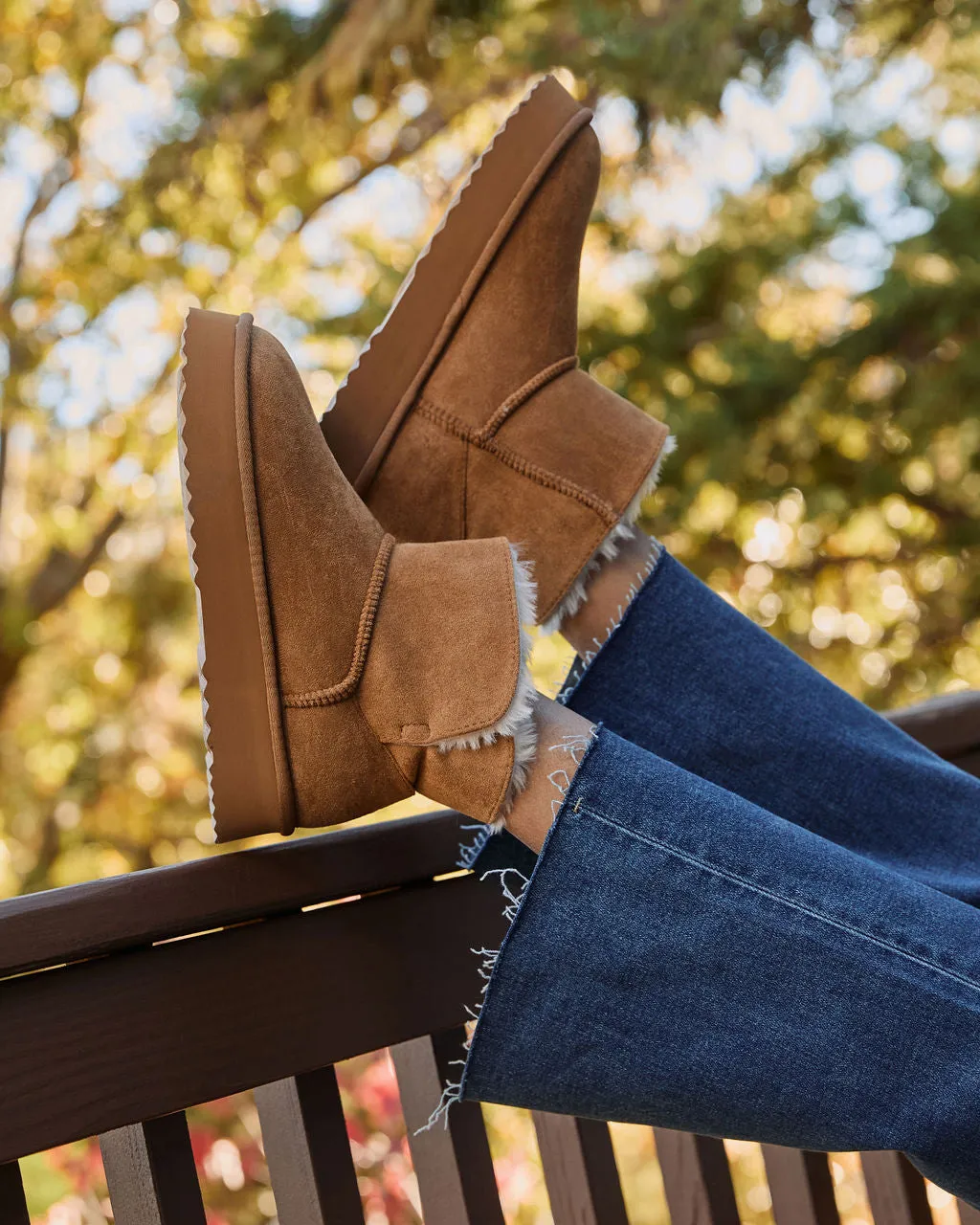 Elowen Suede Fur Lined Ankle Boots