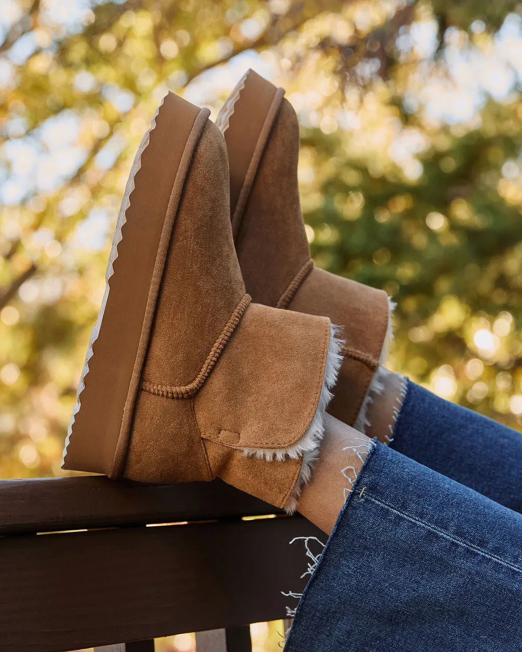 Elowen Suede Fur Lined Ankle Boots