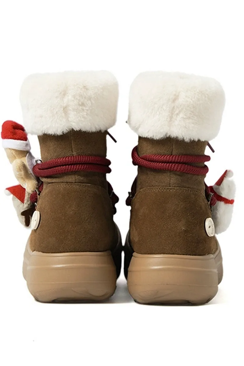 Fur-Lined Snow Boots