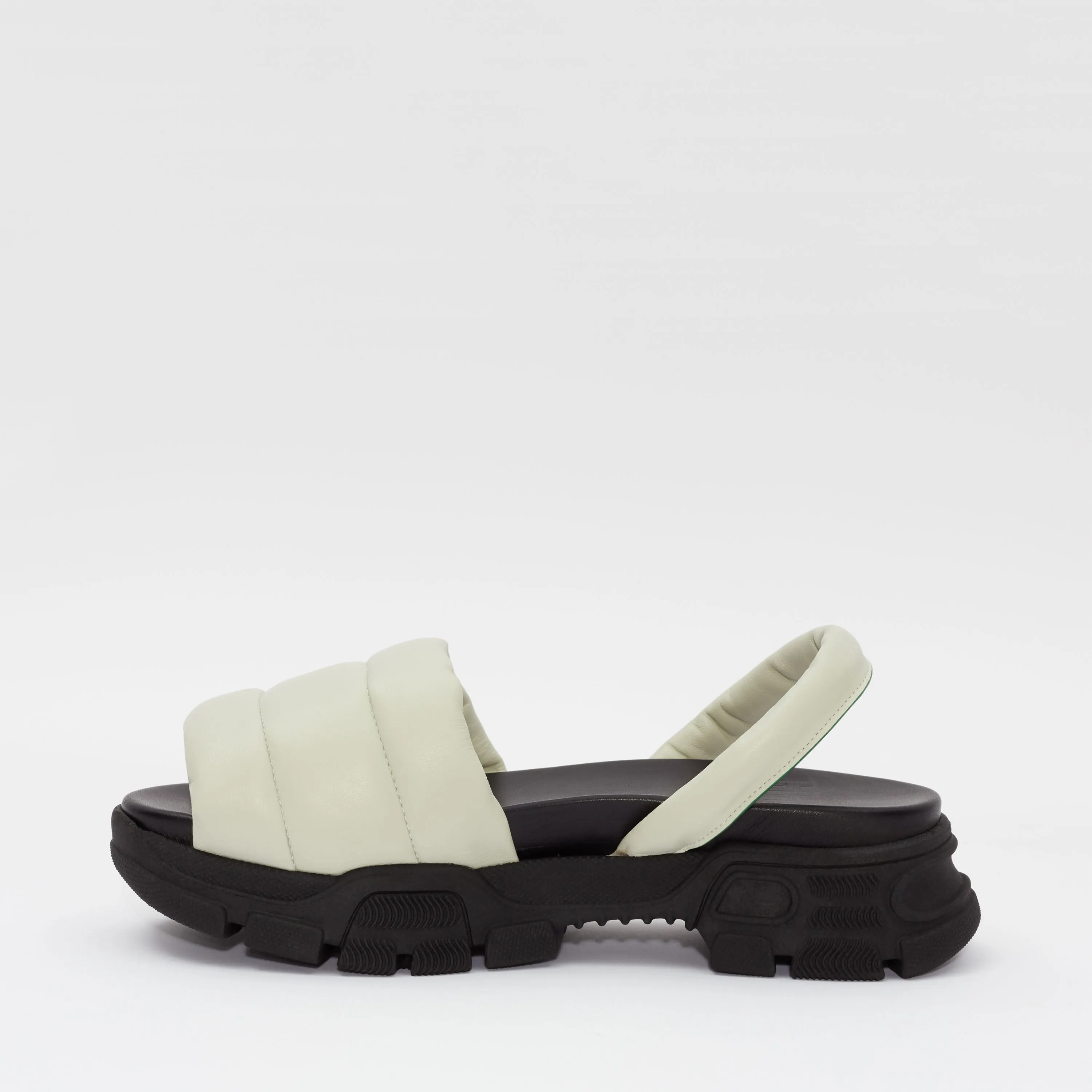 GOYA Ecru Quilted Sporty Sandal