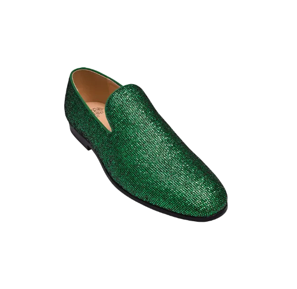 Green Men's Shoe Fashion Design Slip-On Loafer Style No : LF8891