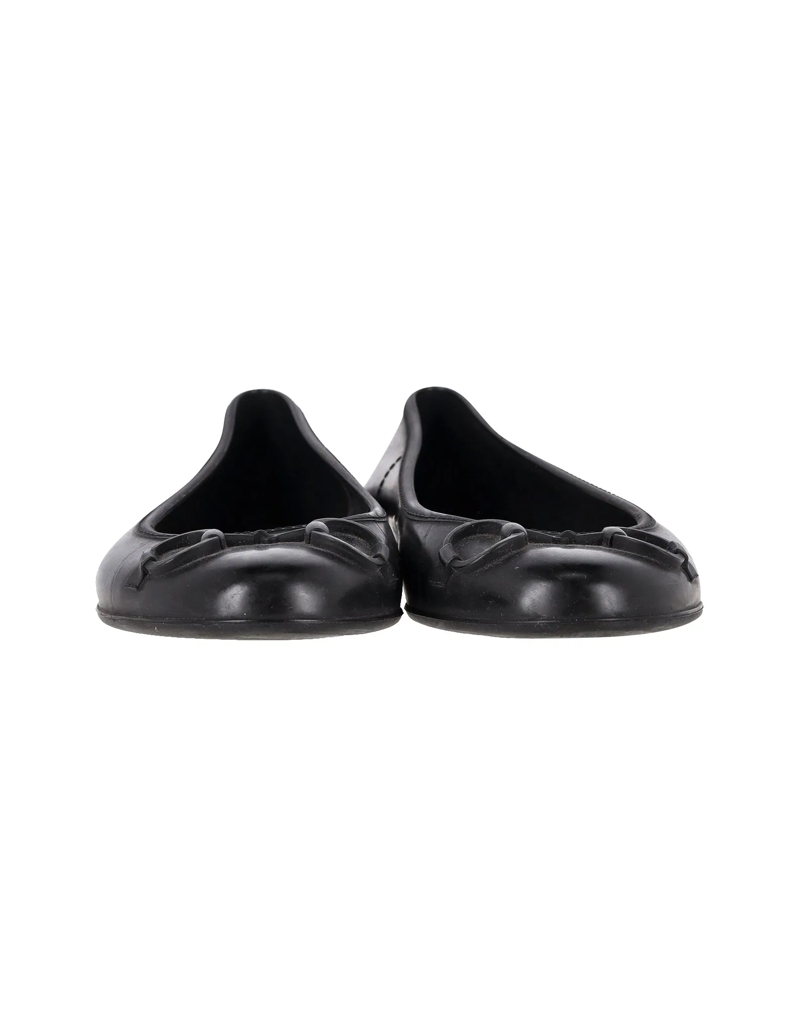 Gucci Ballerina Flats in Black Rubber