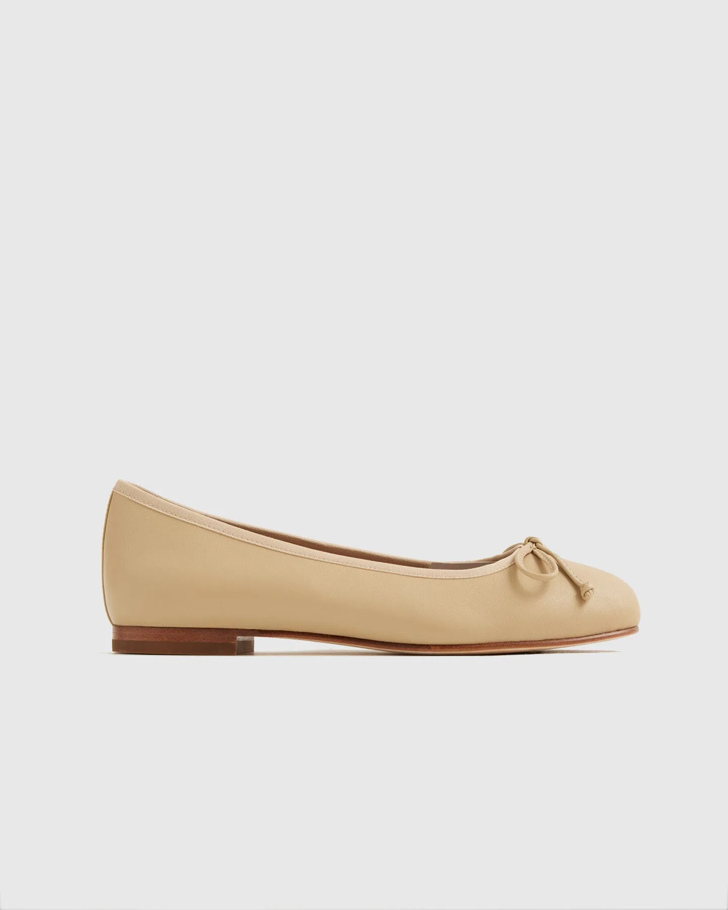 Italian Leather Bow Ballet Flat