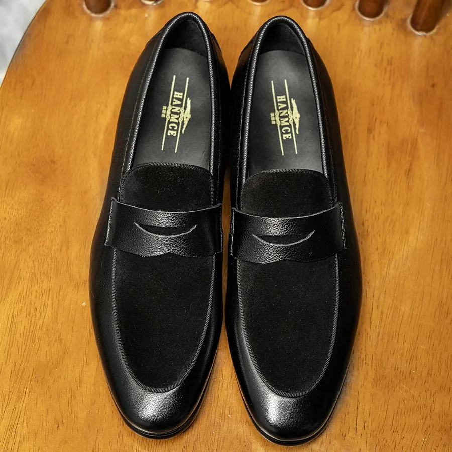 Luxury Black Suede Men Loafers