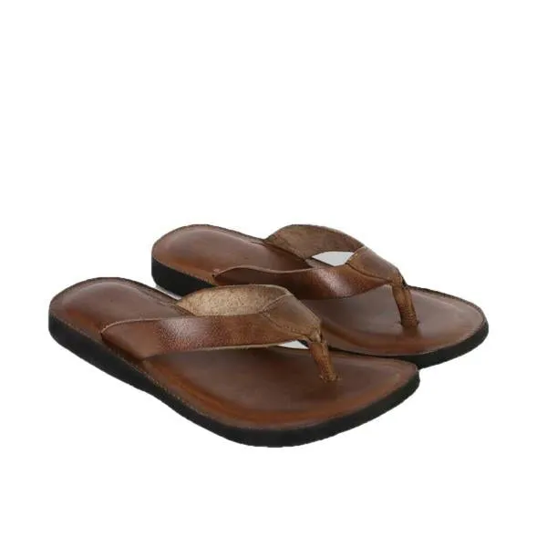 Manila Mens Leather Flip Flop Slippers