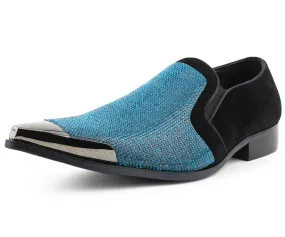 Men Dress Shoes-DezC-turquoise