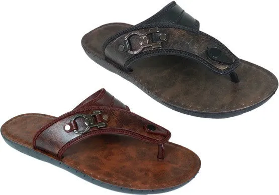 men's faux leather sandal (size 7-10) Case of 36