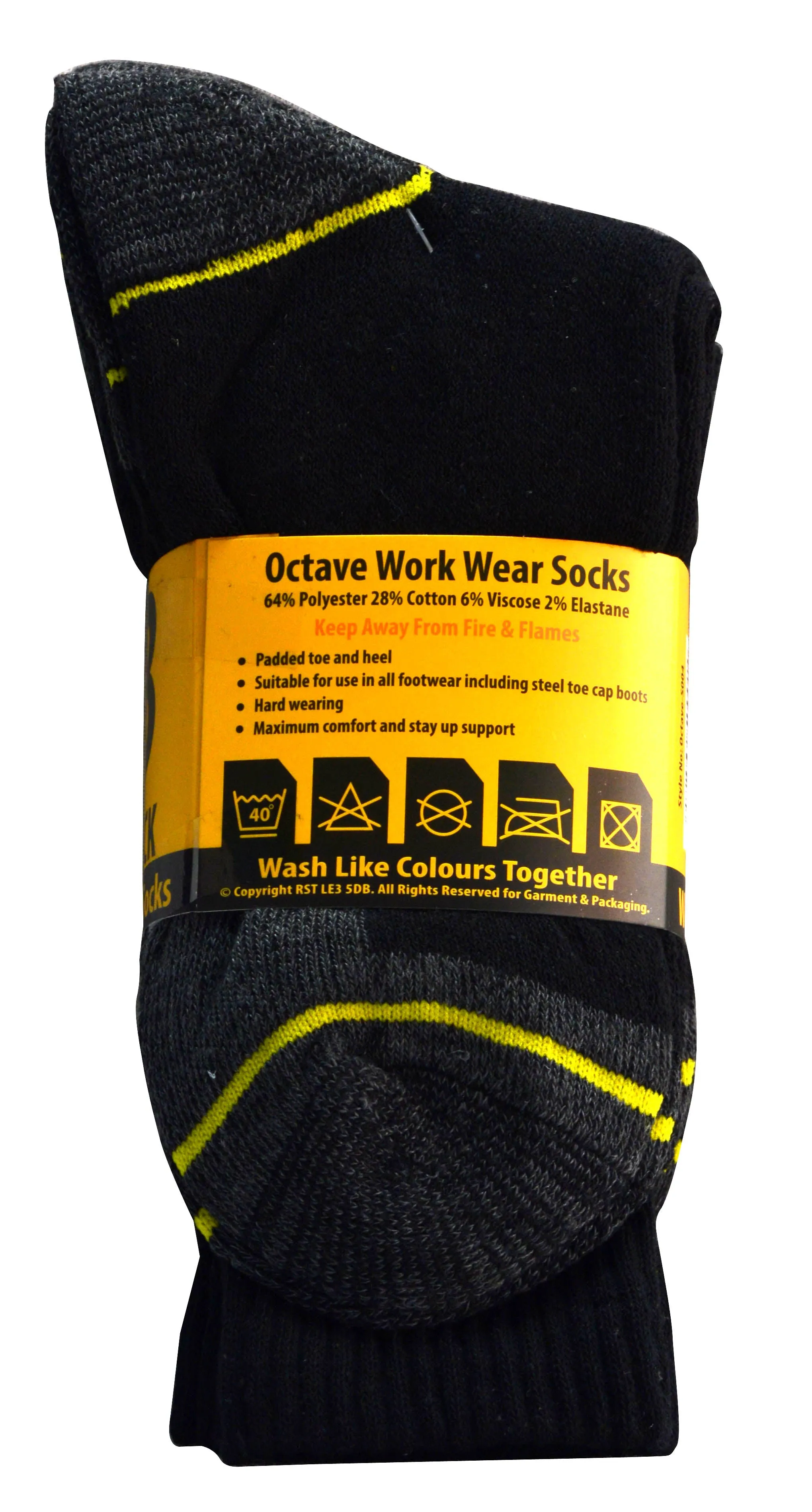 OCTAVE Hard Wearing Work Wear Socks - Pack Of 3