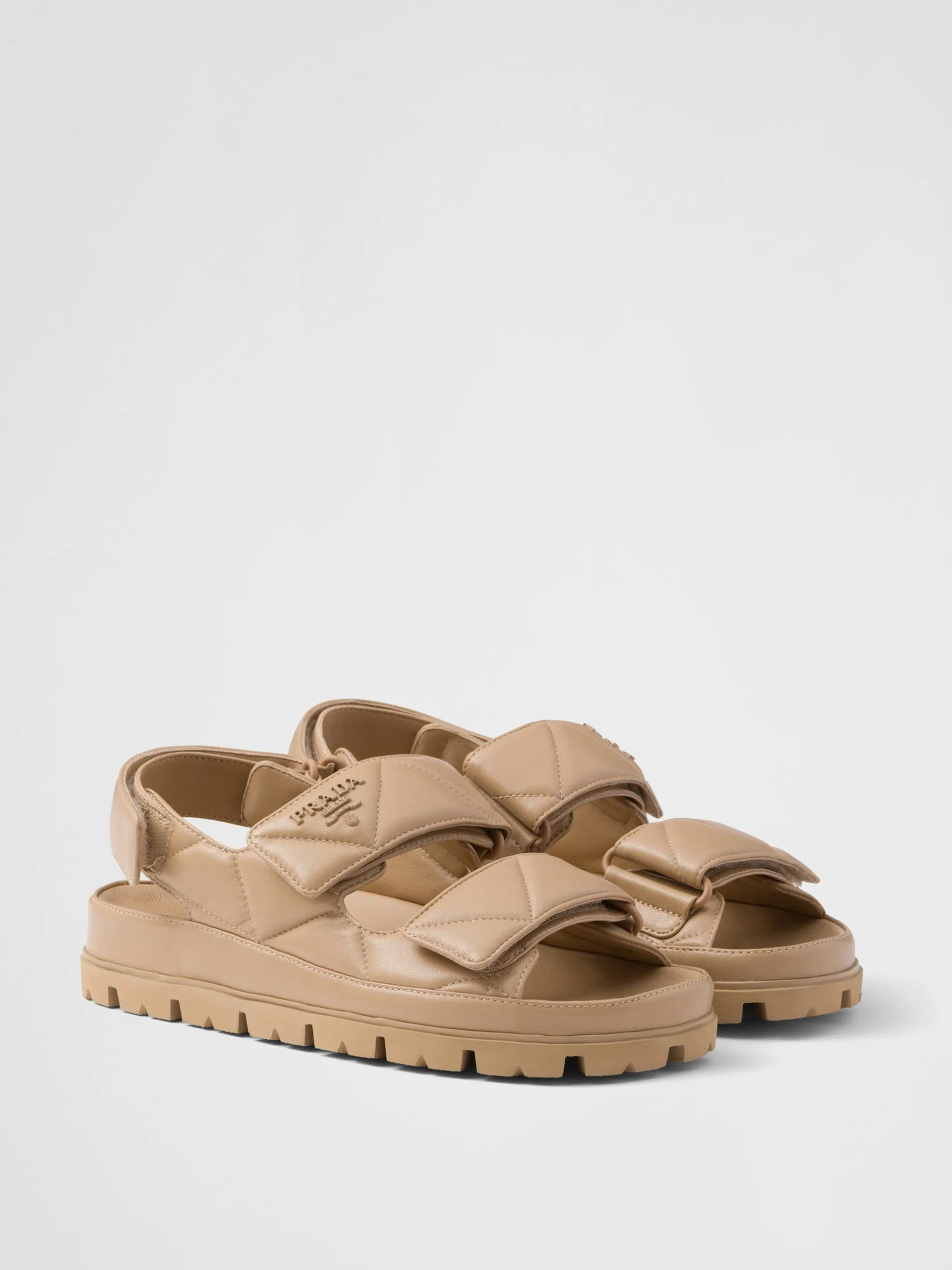 Padded nappa leather sandals