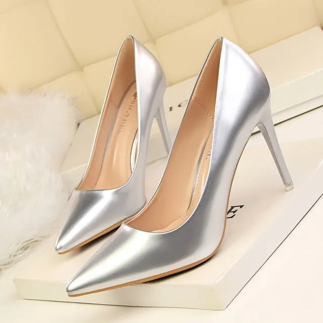 Women Pumps Sexy High Heels Office Heel Shoes Woman 2018 Summer Pumps Shoes Pointed Toe Fashion Word Shoes Famale